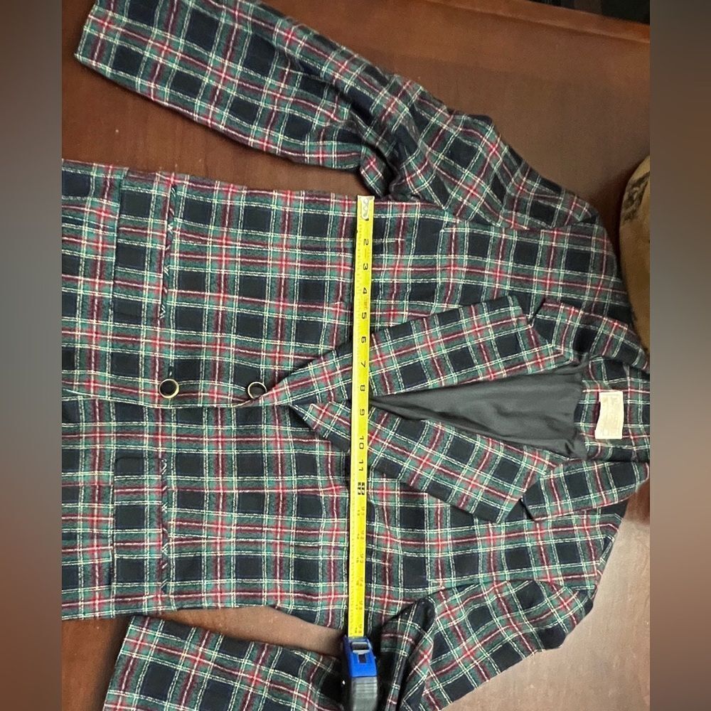 Pendleton Pure Virgin Wool Plaid Jacket Classic Holiday Green Red Tartan